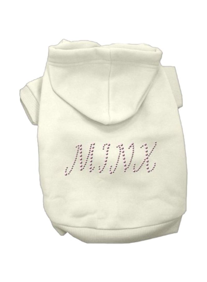 

minx printed hoodie white/pink 10inch