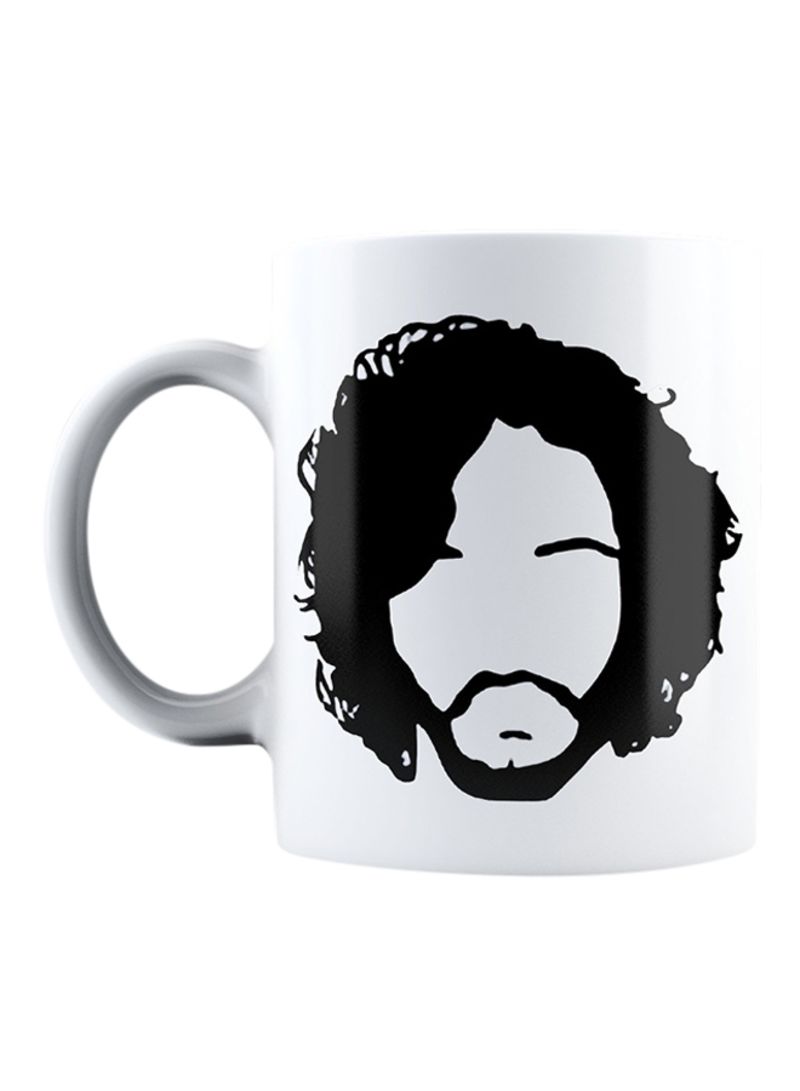 

jon snow game of thrones coffee mug white/black 11ounce