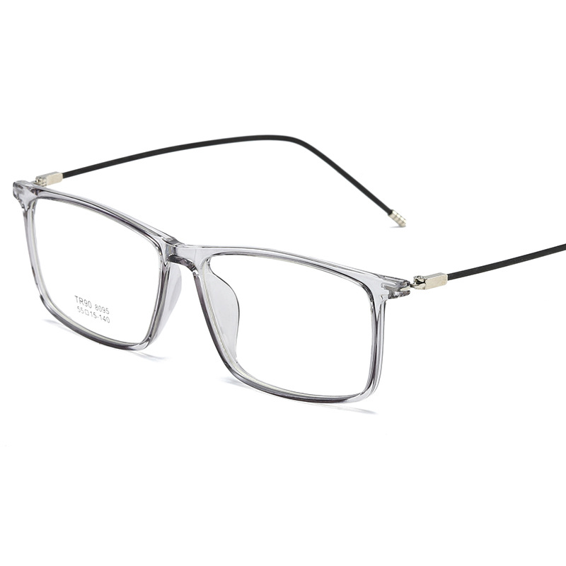 

semi metal flat lens ultra light classic large frame myopia glasses frame cross-border hot sale factory direct